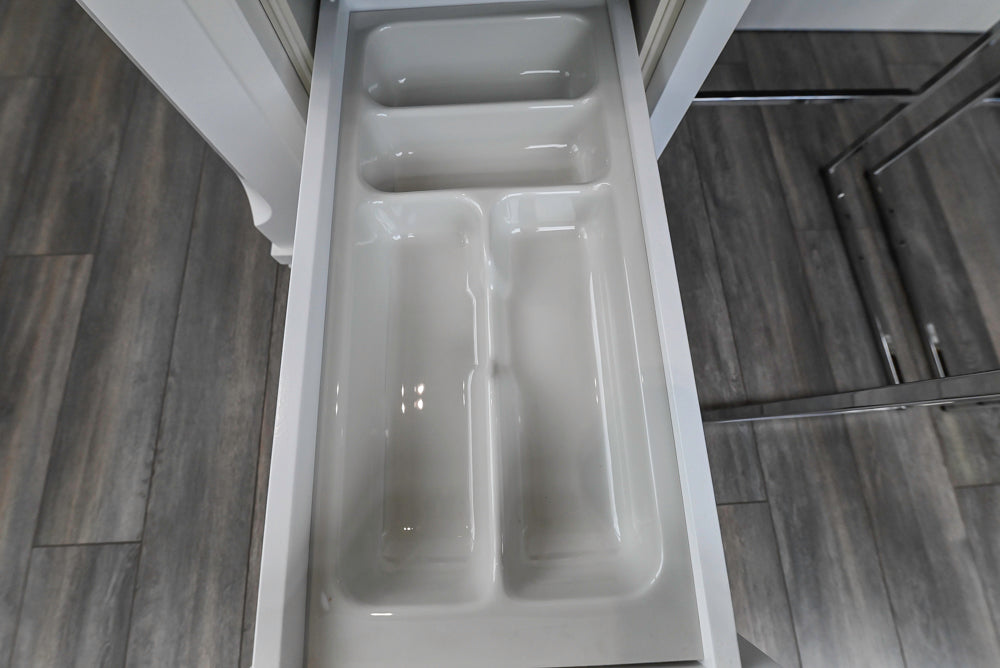 Aster Cucine Transitional White & Wood Kitchen with Island