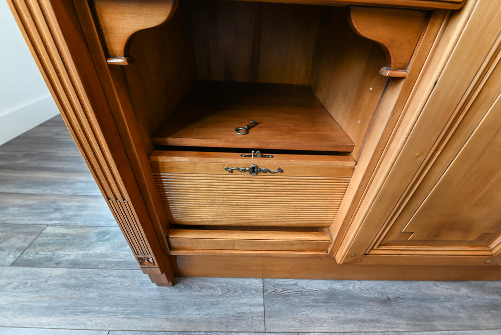 Bamax Traditional Solid Cherry Wood Cherry Butlter's Pantry Wall
