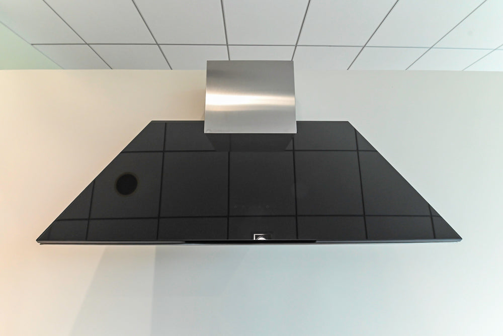 Aster Cucine Modern Glossy Black Curvy Kitchen with Miele Appliances