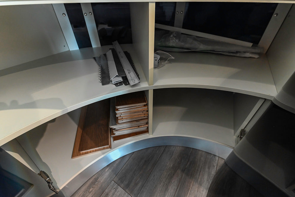 Aster Cucine Modern Glossy Black Curvy Kitchen with Miele Appliances
