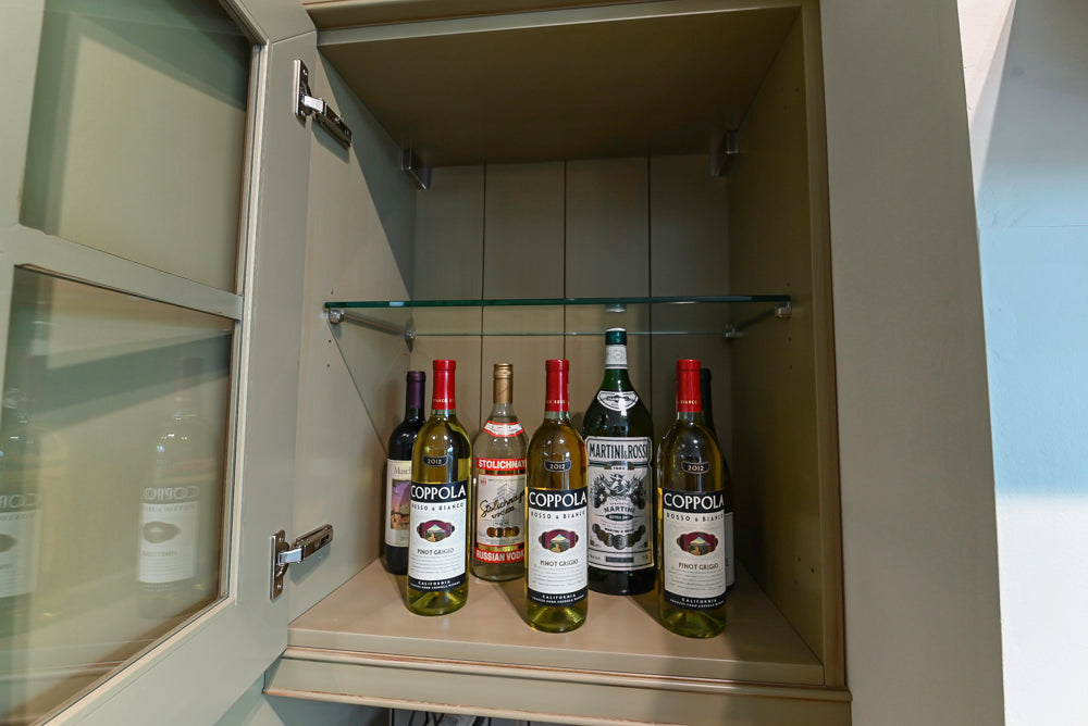 "The Waverly" Traditional Olive Green Kitchen with Island & Appliances