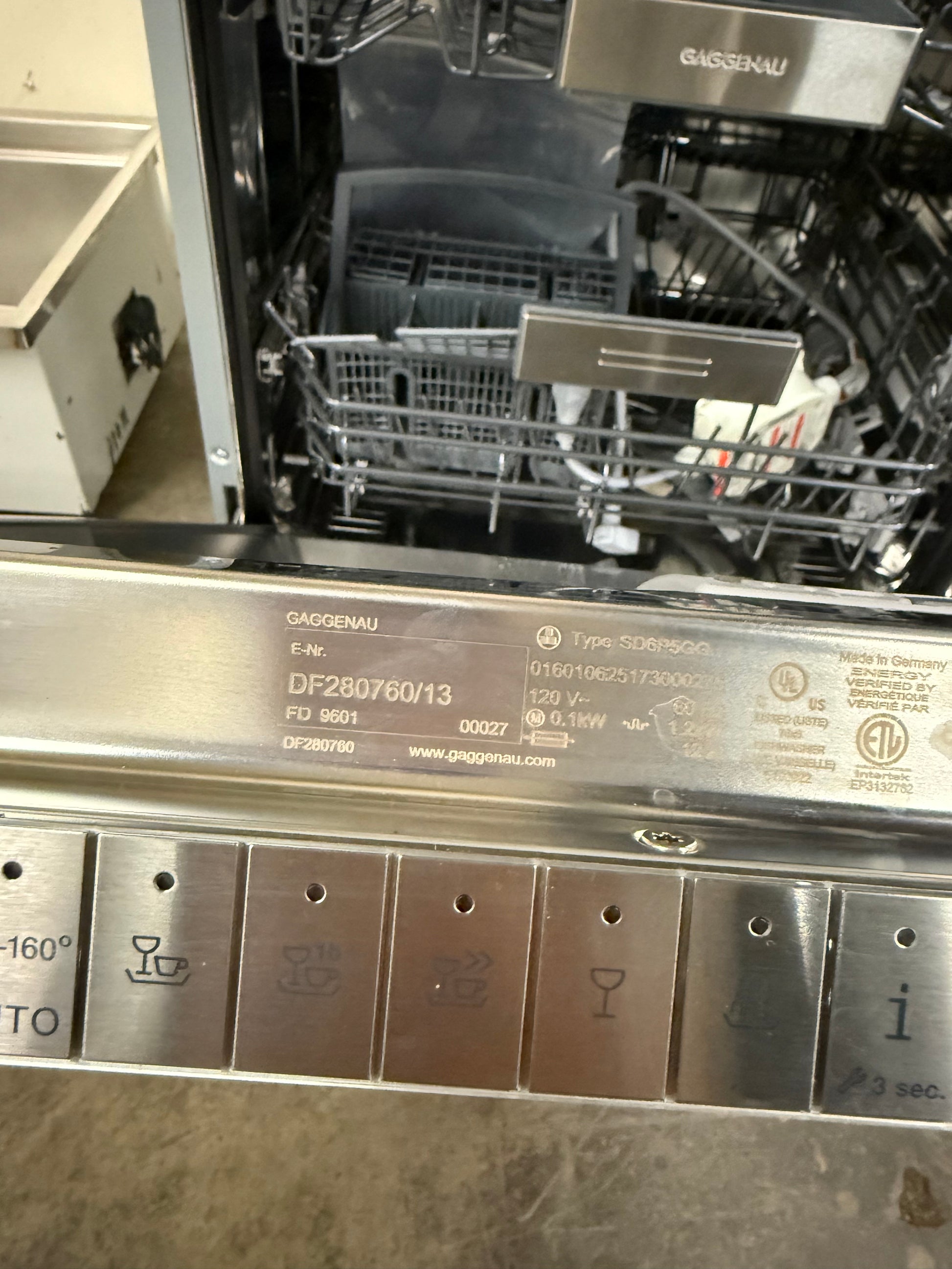 Gaggenau DF280760 24" Panel Ready Dishwasher
