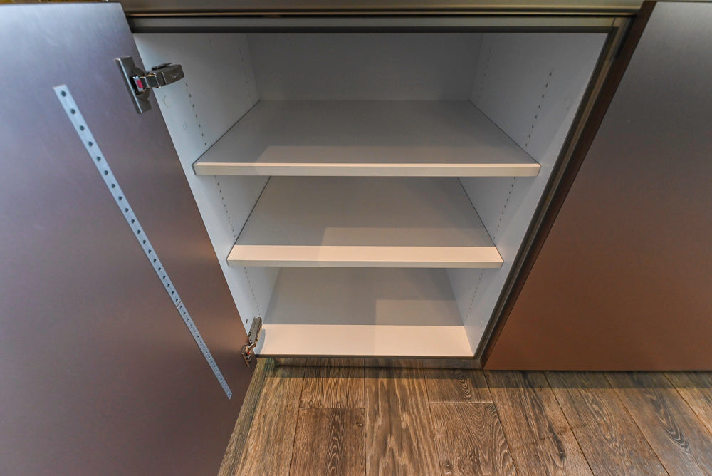 SieMatic S2 Modern Rose Gold Handleless Island with Lotus White Hideaway Pantry | photo 102