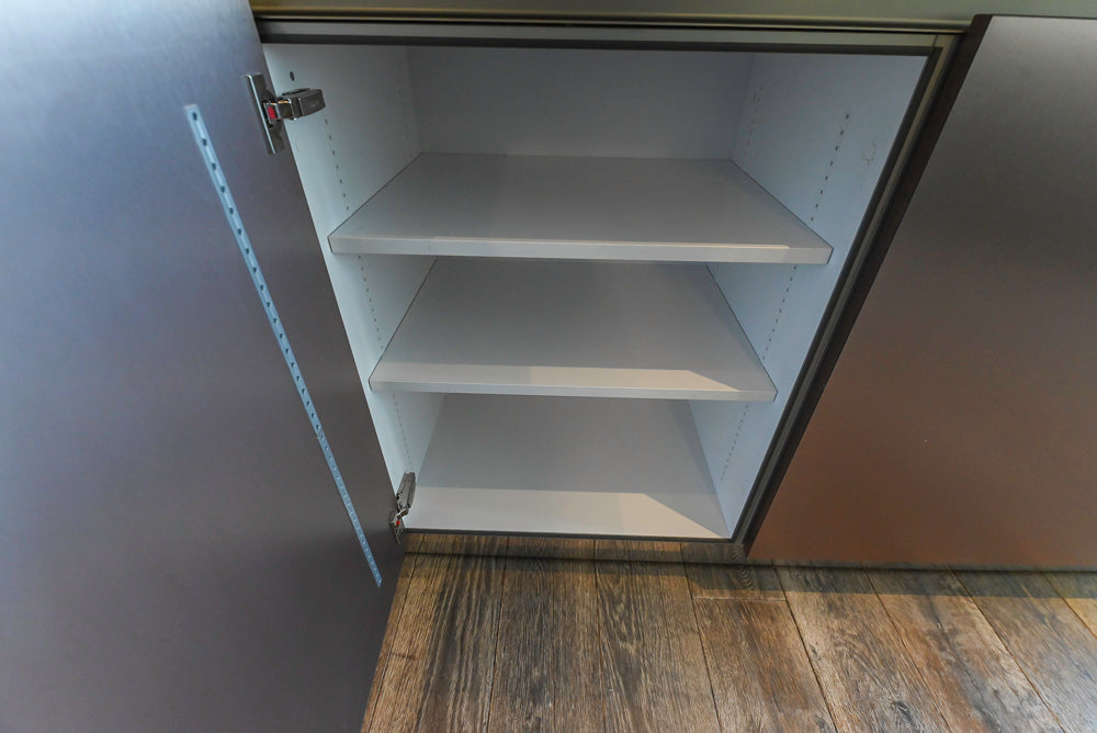 SieMatic S2 Modern Rose Gold Handleless Island with Lotus White Hideaway Pantry | photo 106