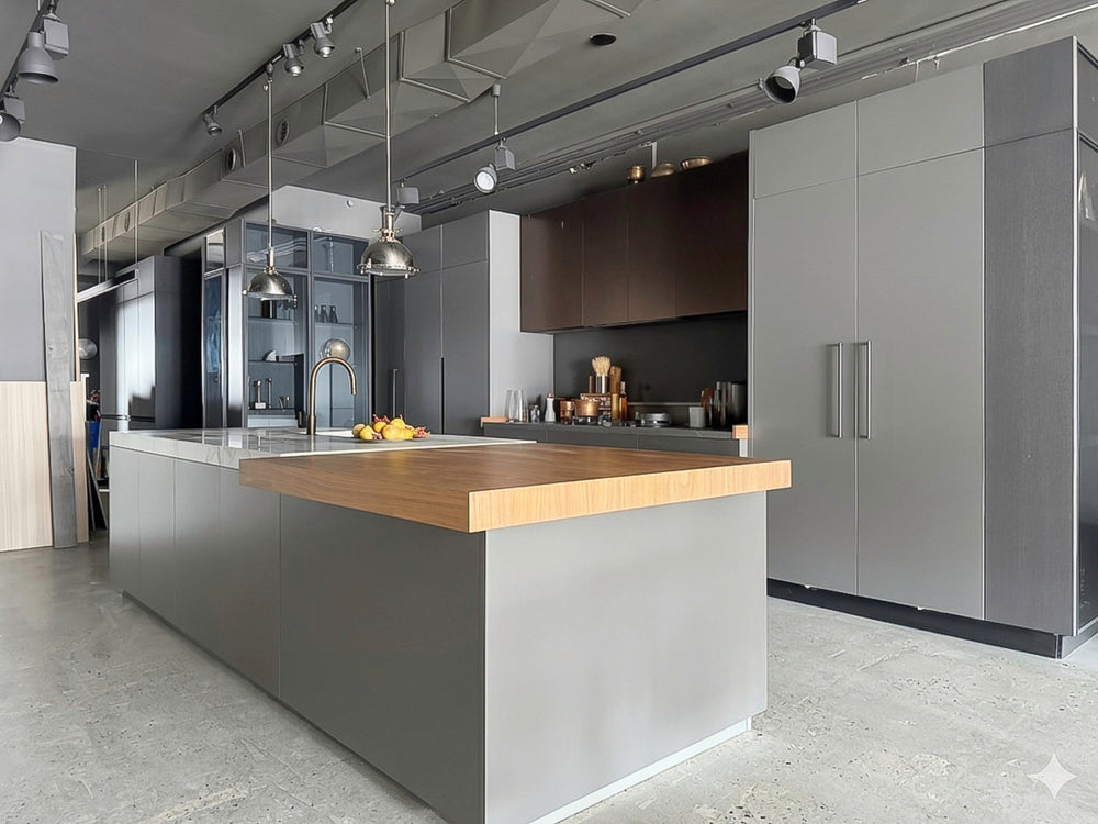 Binova Modern Kitchen System with Island & Pitt Cooktop