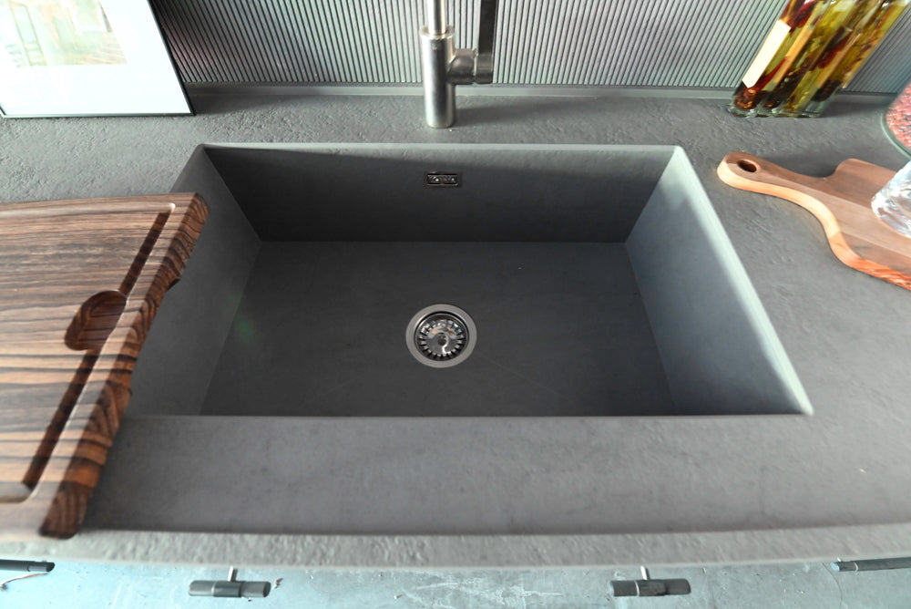 Binova Modern Wet Bar with Sink, Faucet & Mirrored Glass Cabinets