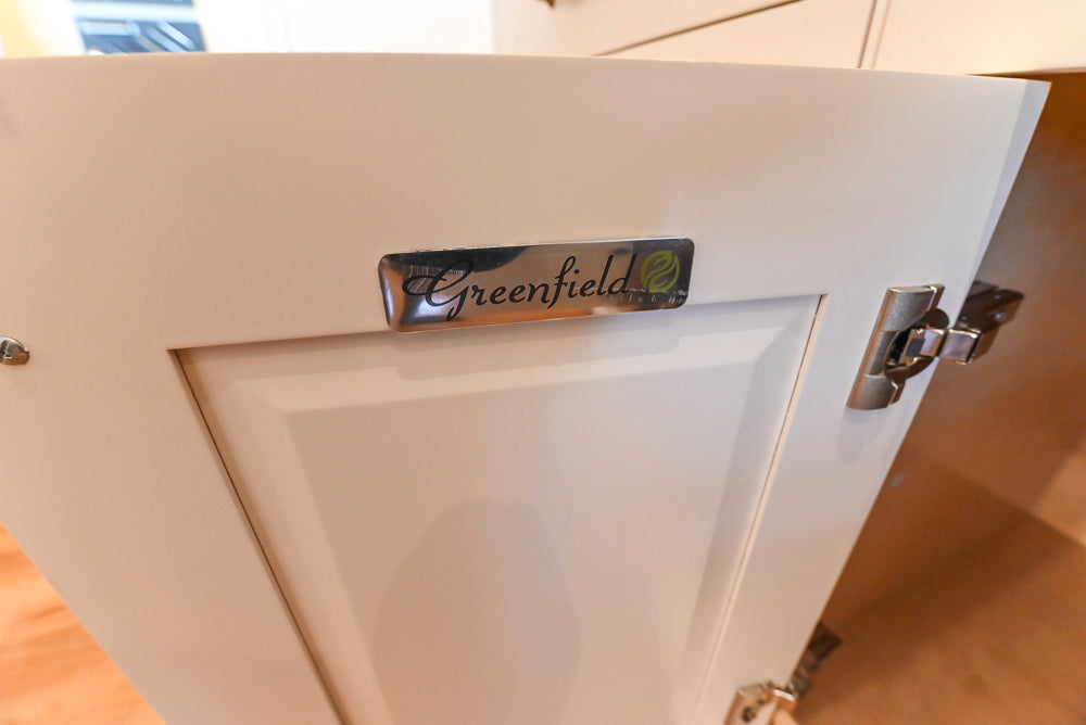 Greenfield Traditional White Pantry Wall with Wood Top, Sink and Faucet