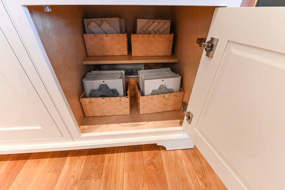 Greenfield Traditional White Pantry Wall with Wood Top, Sink and Faucet