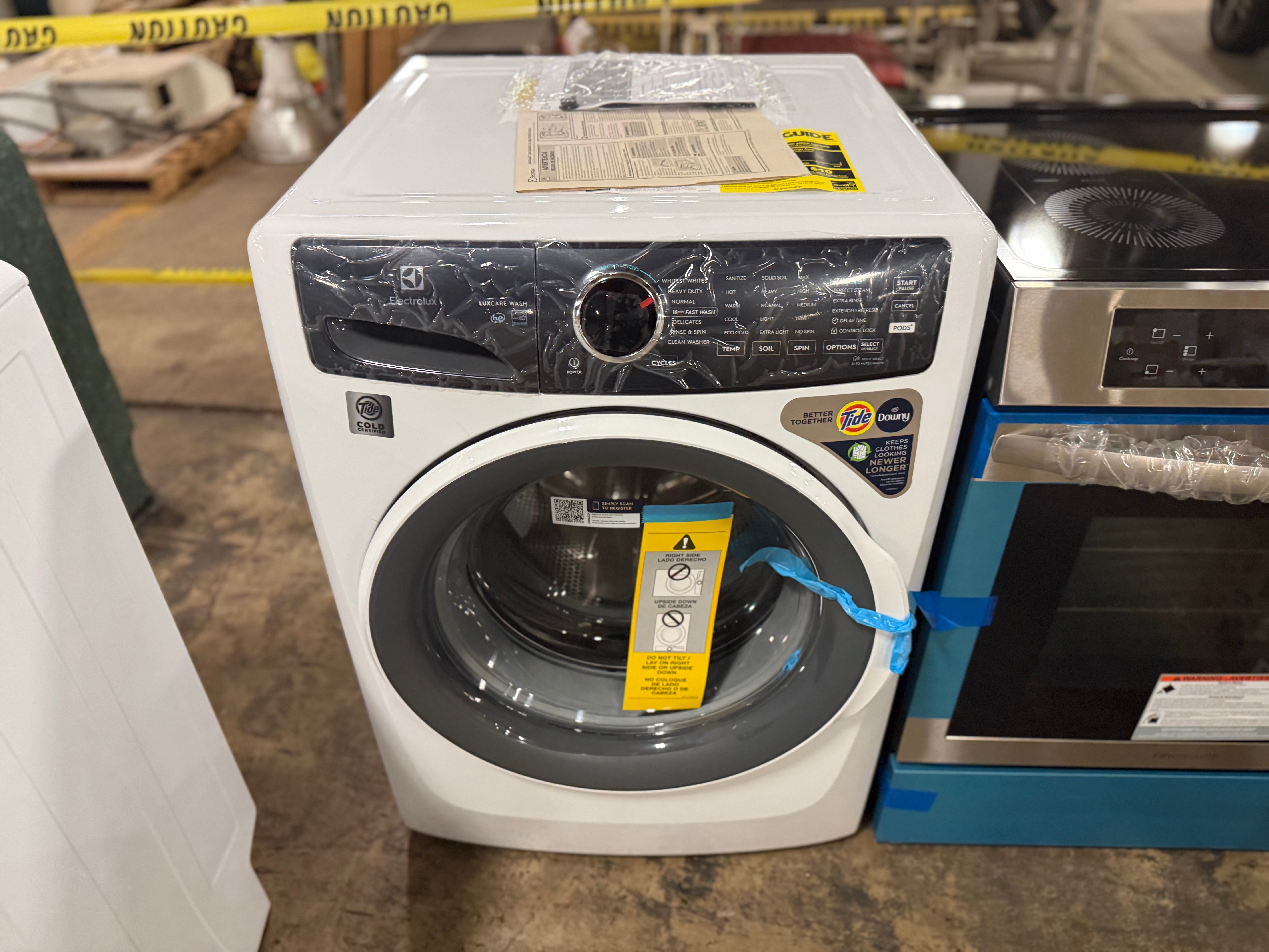 Electrolux 4.5 cu ft white front load washer with LuxCare wash system and steam