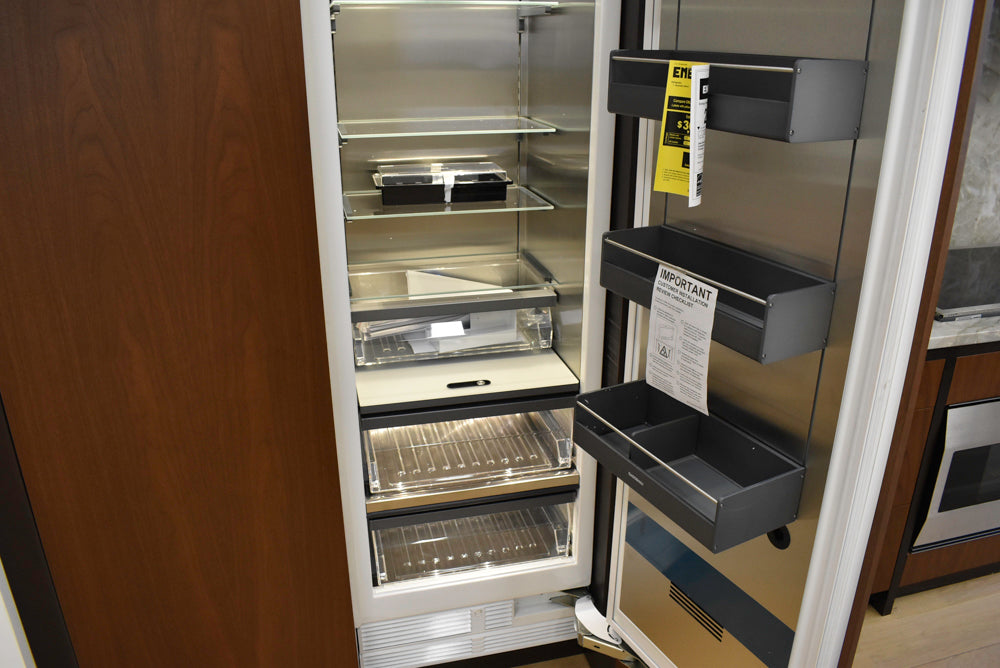 Plato Natural Walnut & Espresso Modern Kitchen with Gaggenau Appliances