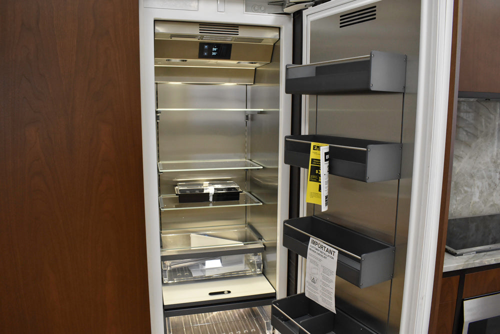 Plato Natural Walnut & Espresso Modern Kitchen with Gaggenau Appliances