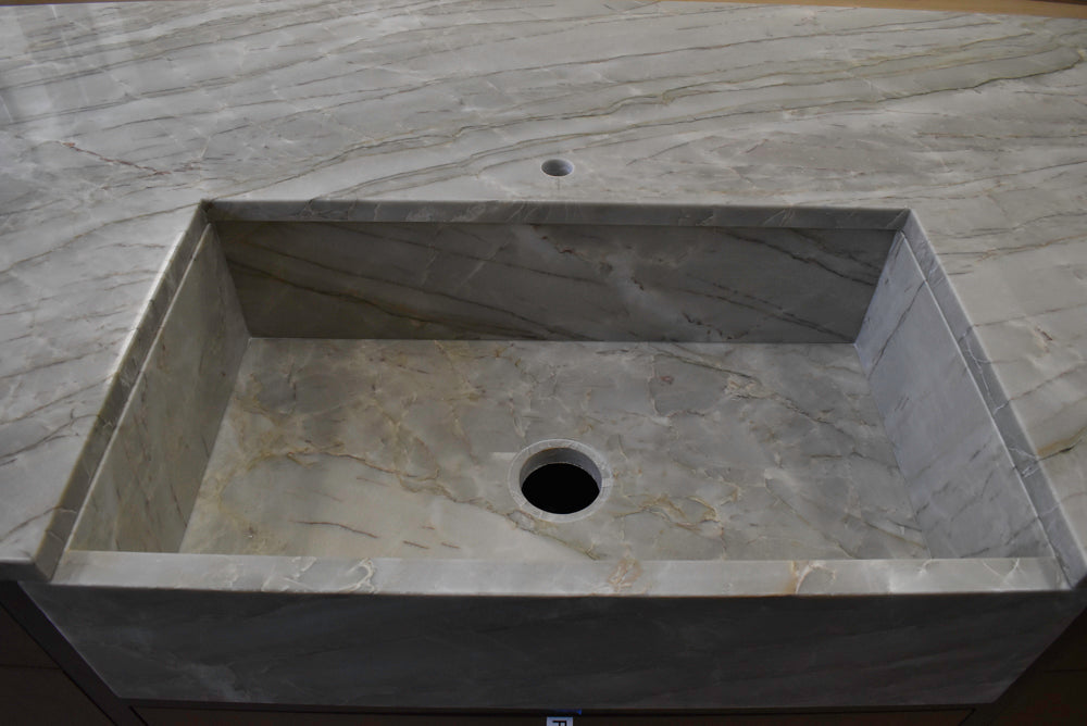 Plato Natural Walnut & Espresso Modern Kitchen with Gaggenau Appliances