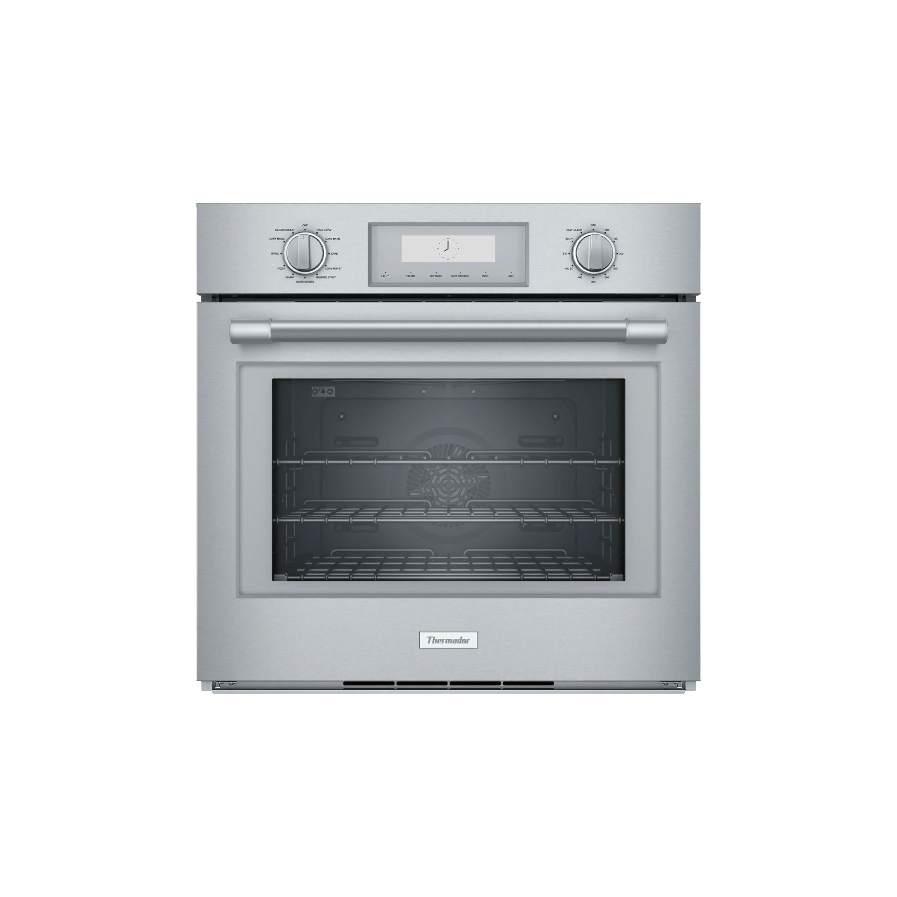 Thermador PO301W Professional 30 inch single built in wall oven front view stainless steel