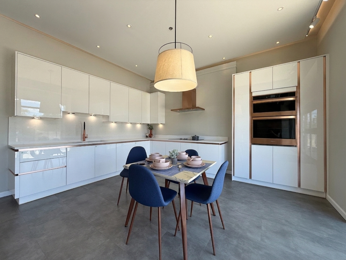 Wren Milano Ultra Bianco Glass Kitchen