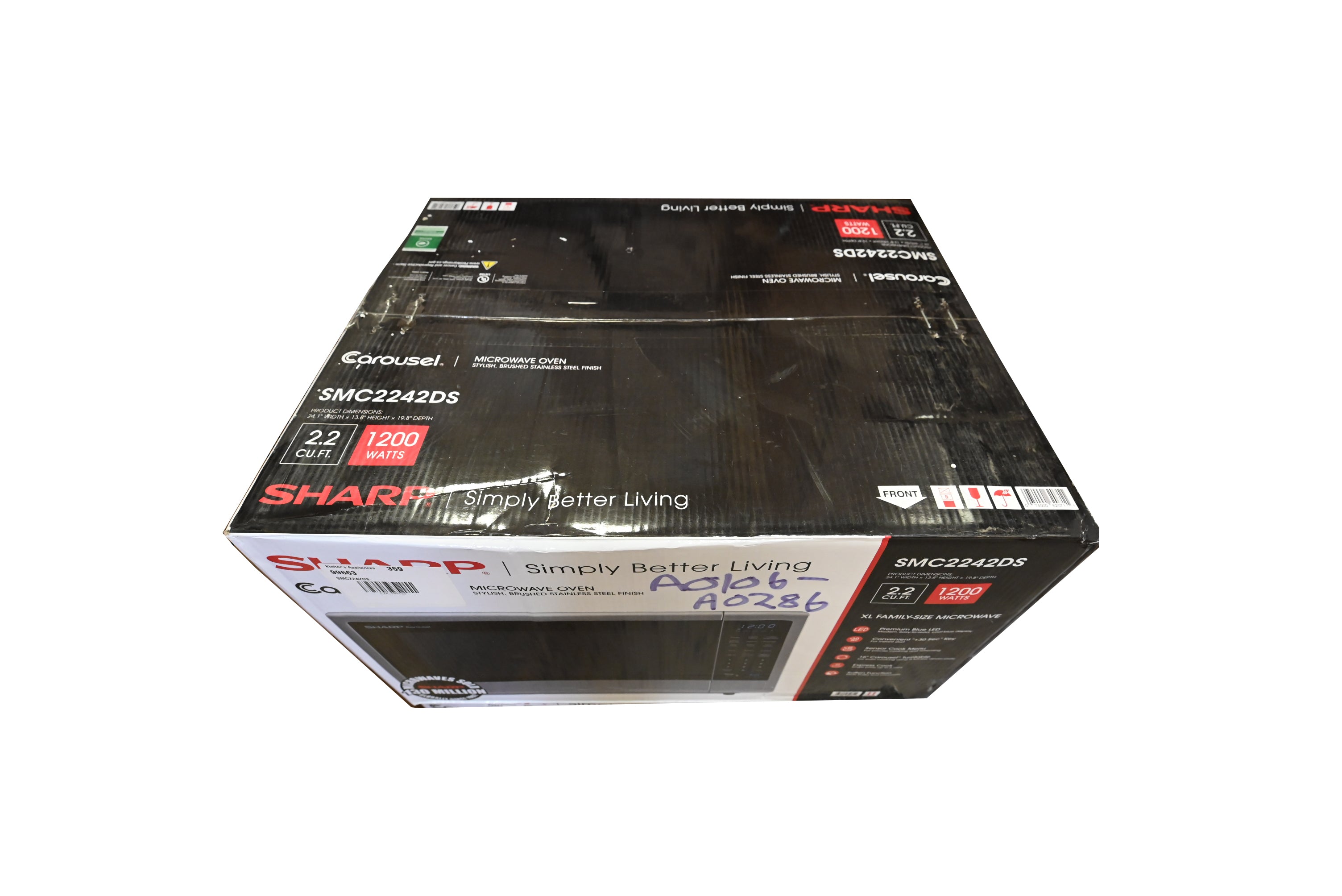 Sharp SMC2242DS 24" Stainless Steel Countertop Microwave