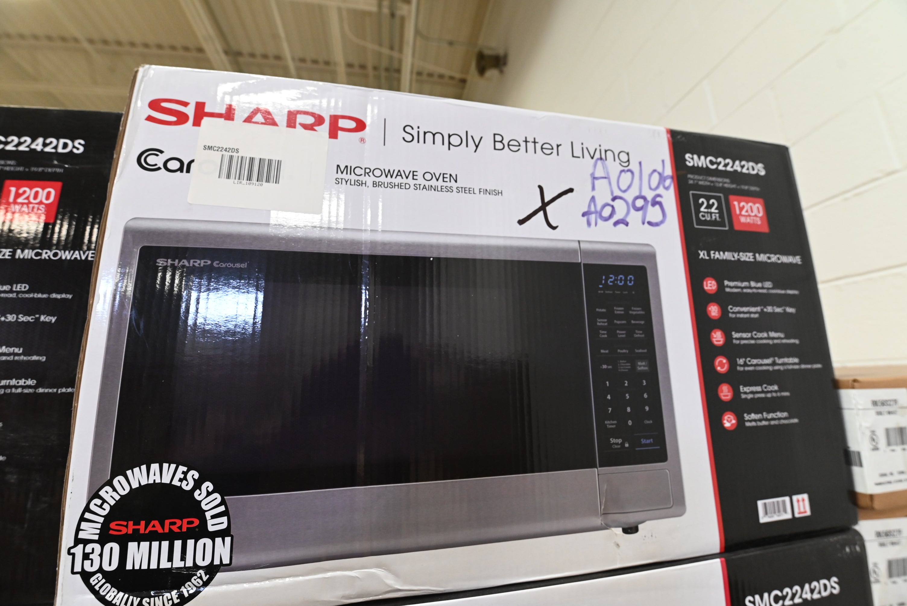 Sharp SMC2242DS 24" Stainless Steel Countertop Microwave