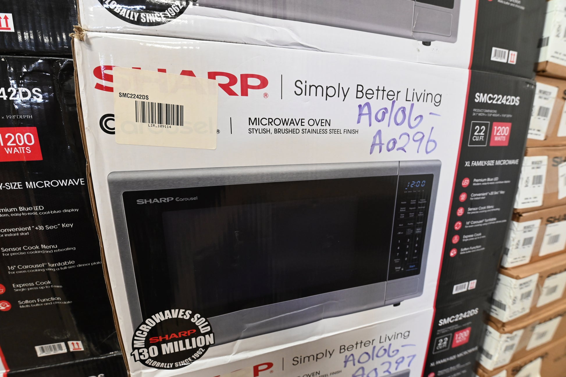 Sharp SMC2242DS 24" Stainless Steel Countertop Microwave