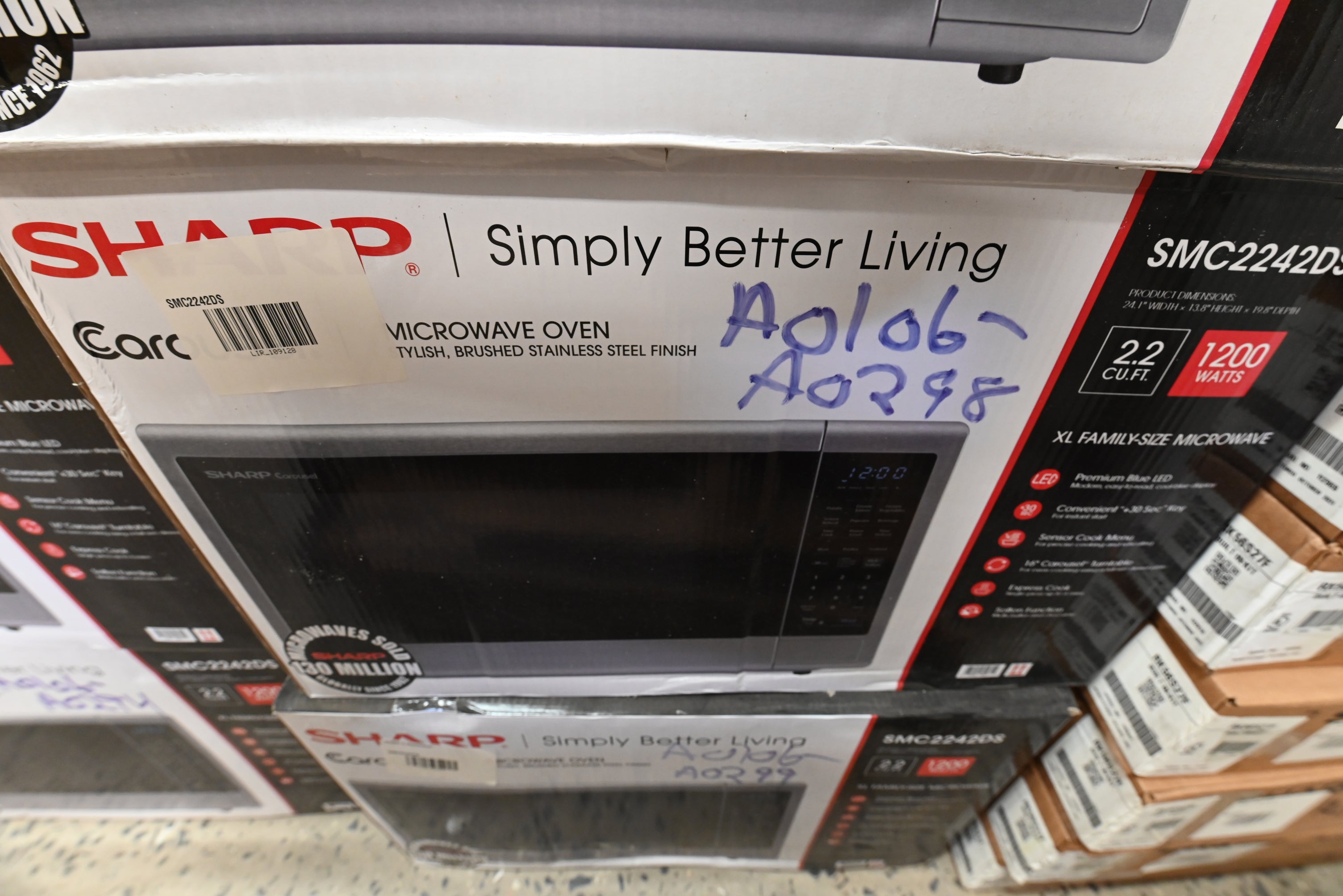 Sharp SMC2242DS 24" Stainless Steel Countertop Microwave