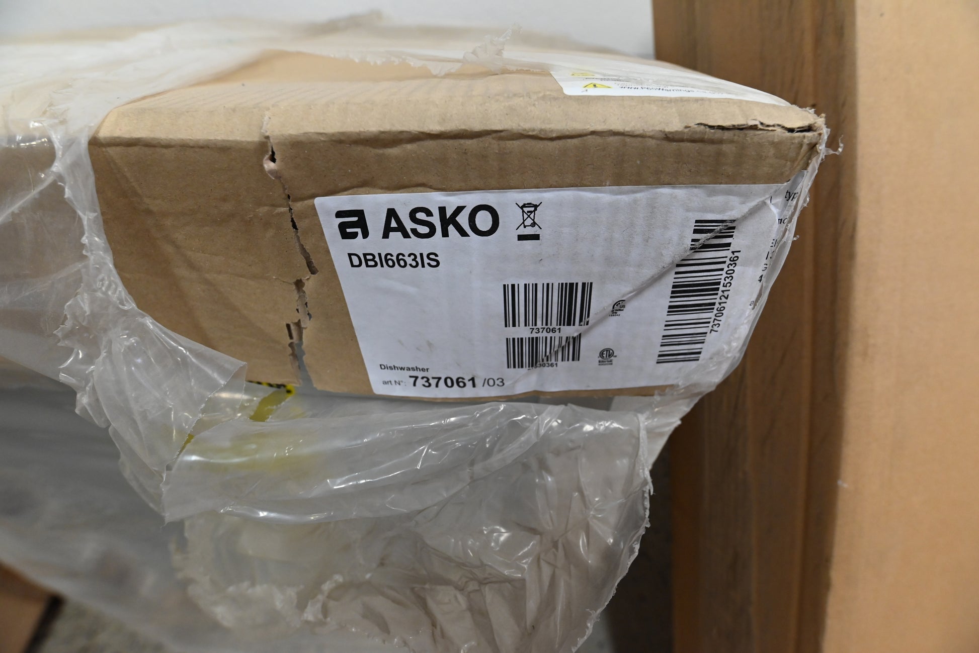 Asko DBI663IS 24" Stainless Steel Dishwasher