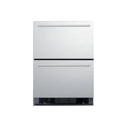 Summit SPRF2D5 24" Stainless Steel Undercounter Refrigerator/Freezer Drawers