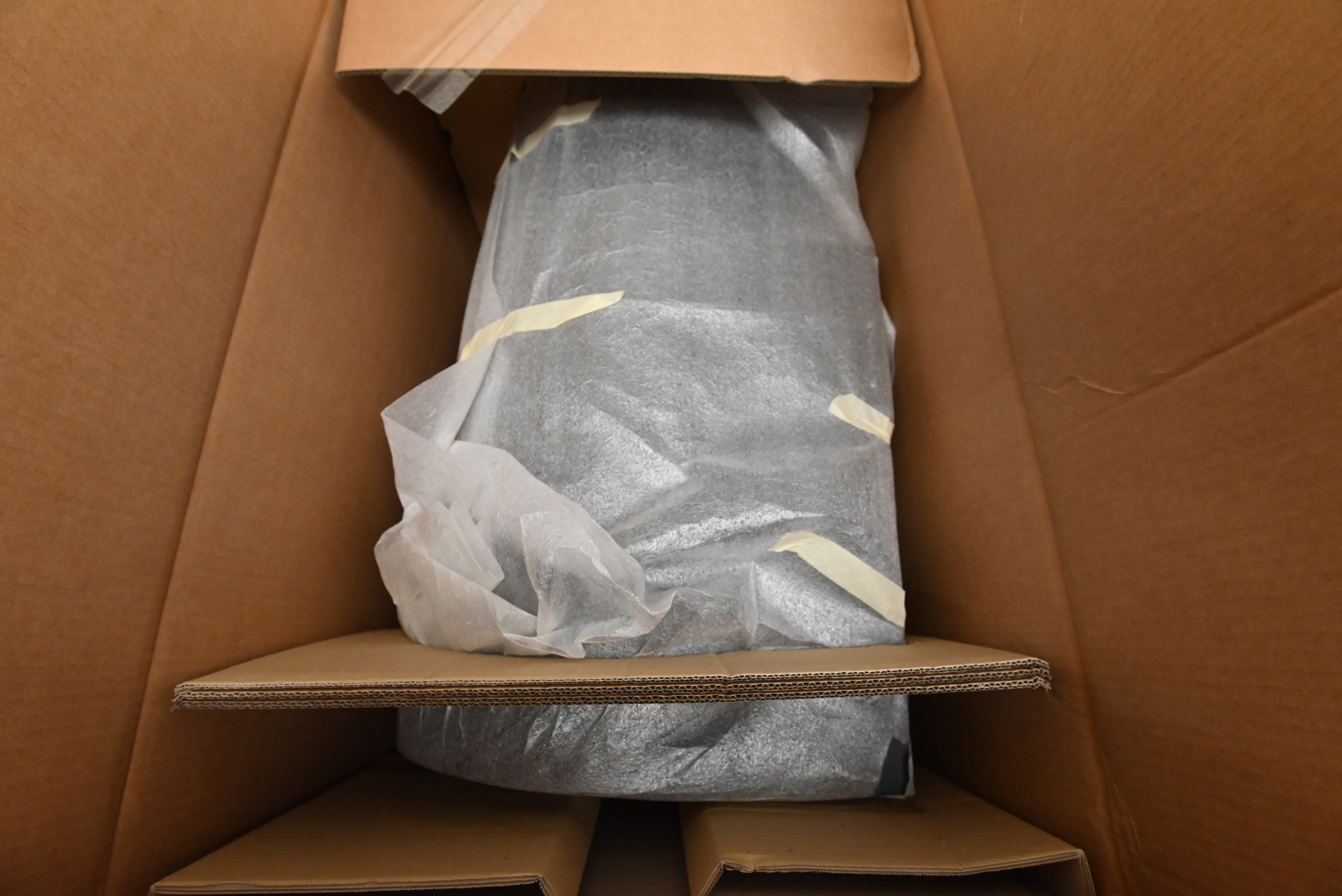 XO XOCYLI16BC 16" Black Cylinder Island Mount Range Hood