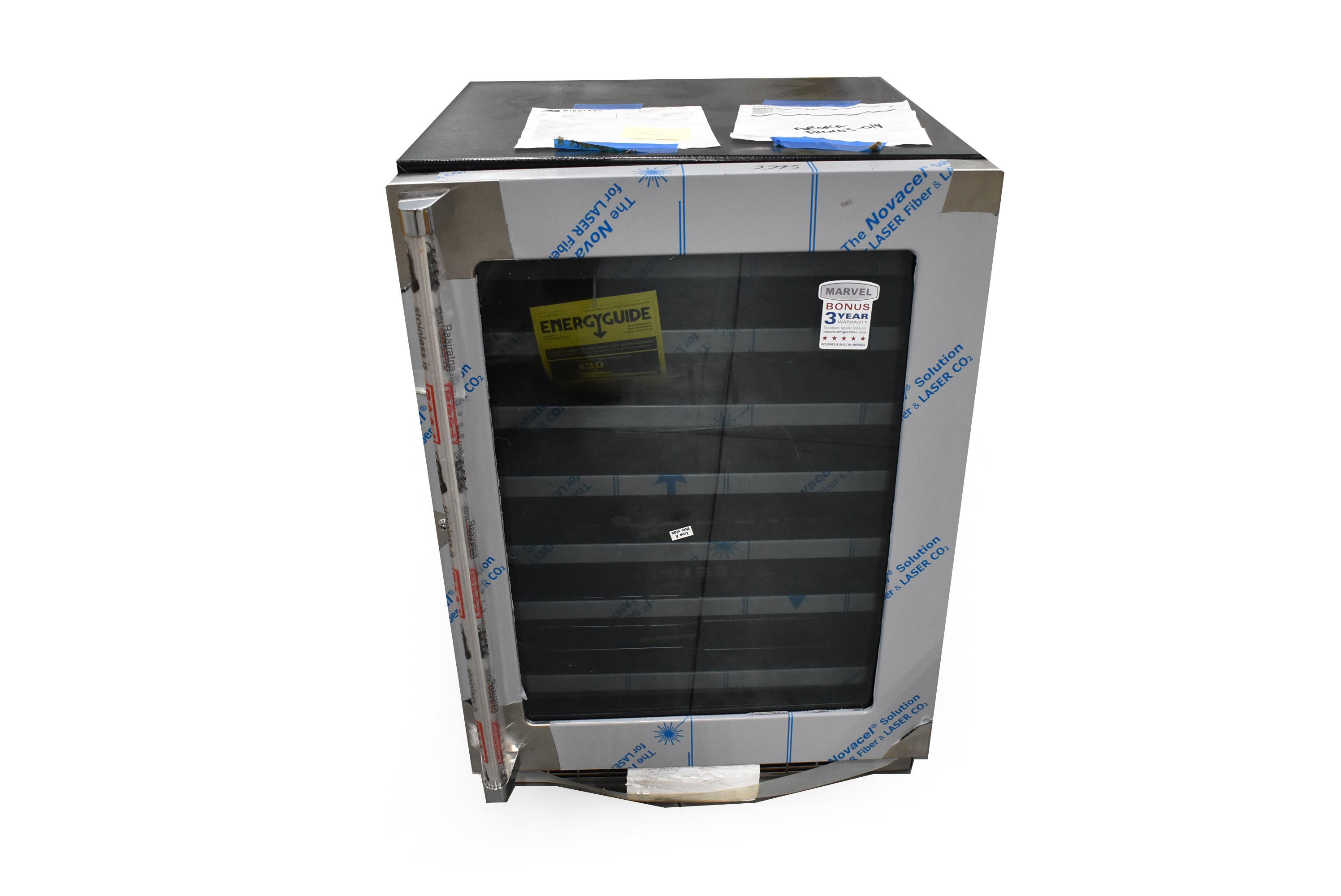 Marvel MPWC424SG31A 24" Stainless Steel and Glass Door Single Zone 48-Bottle Wine Cooler
