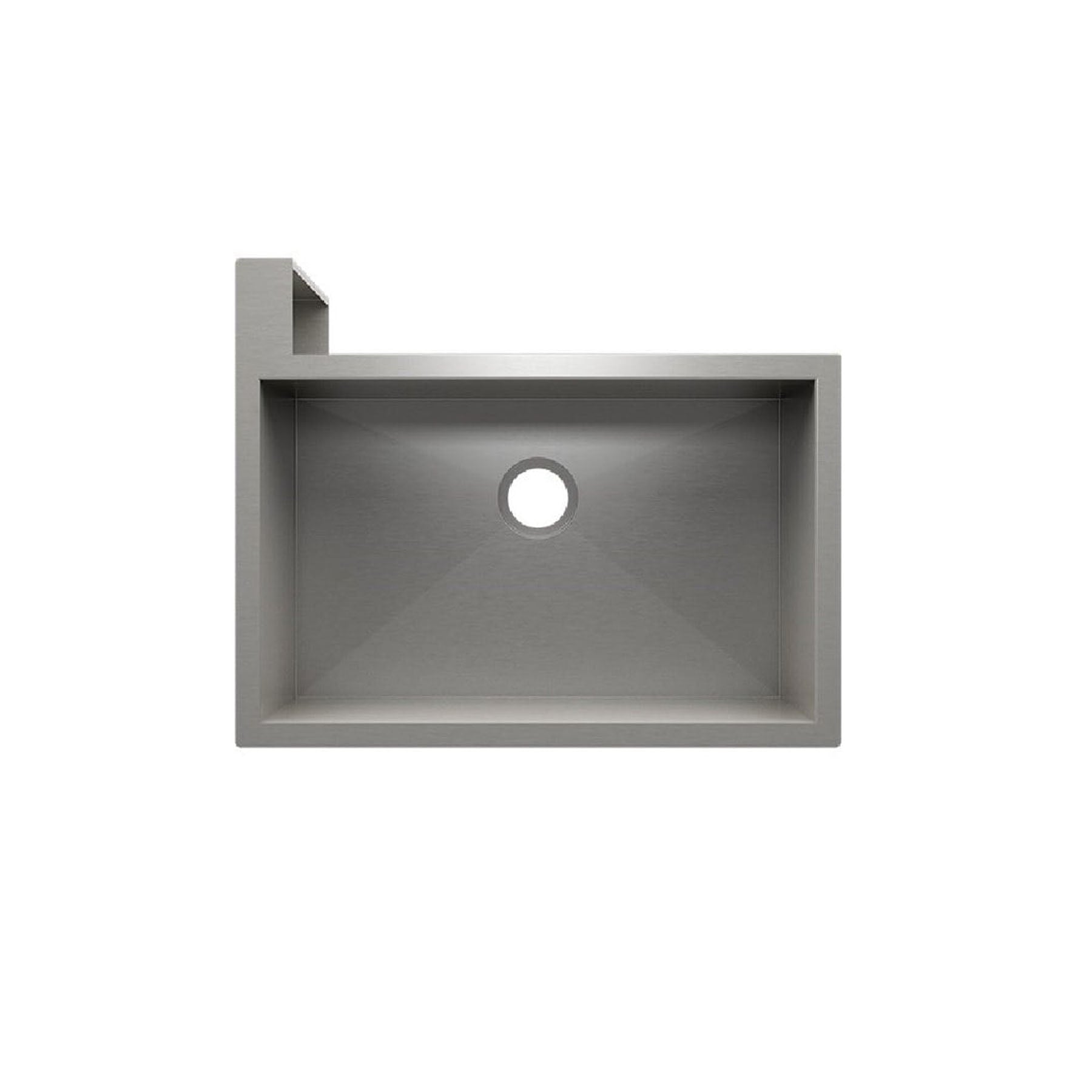 Julien Social Corner 31.5" Stainless Steel Farmhouse Kitchen Sink with Left Corner Apron