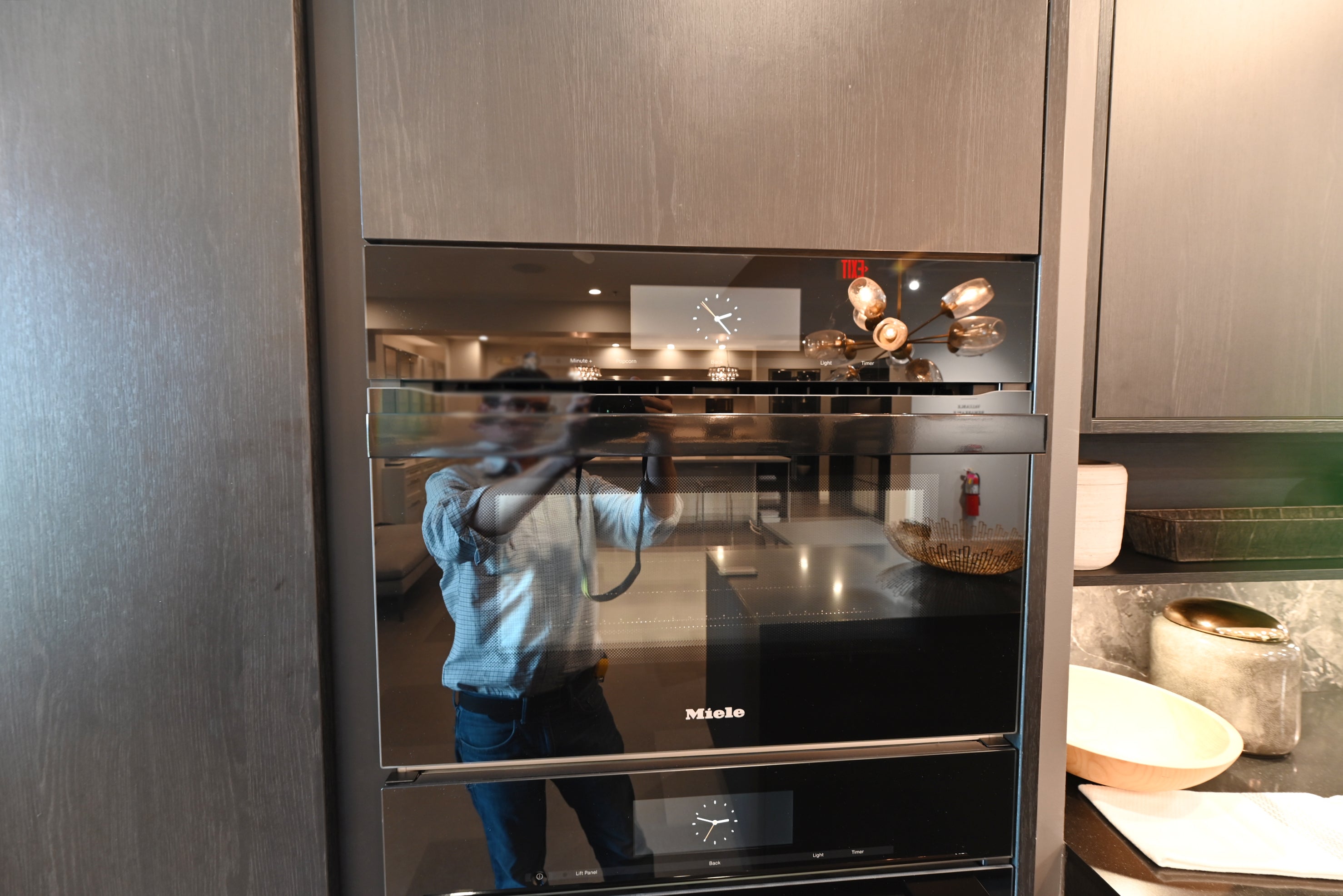 SieMatic Modern Black Kitchen with Island & Miele Appliances