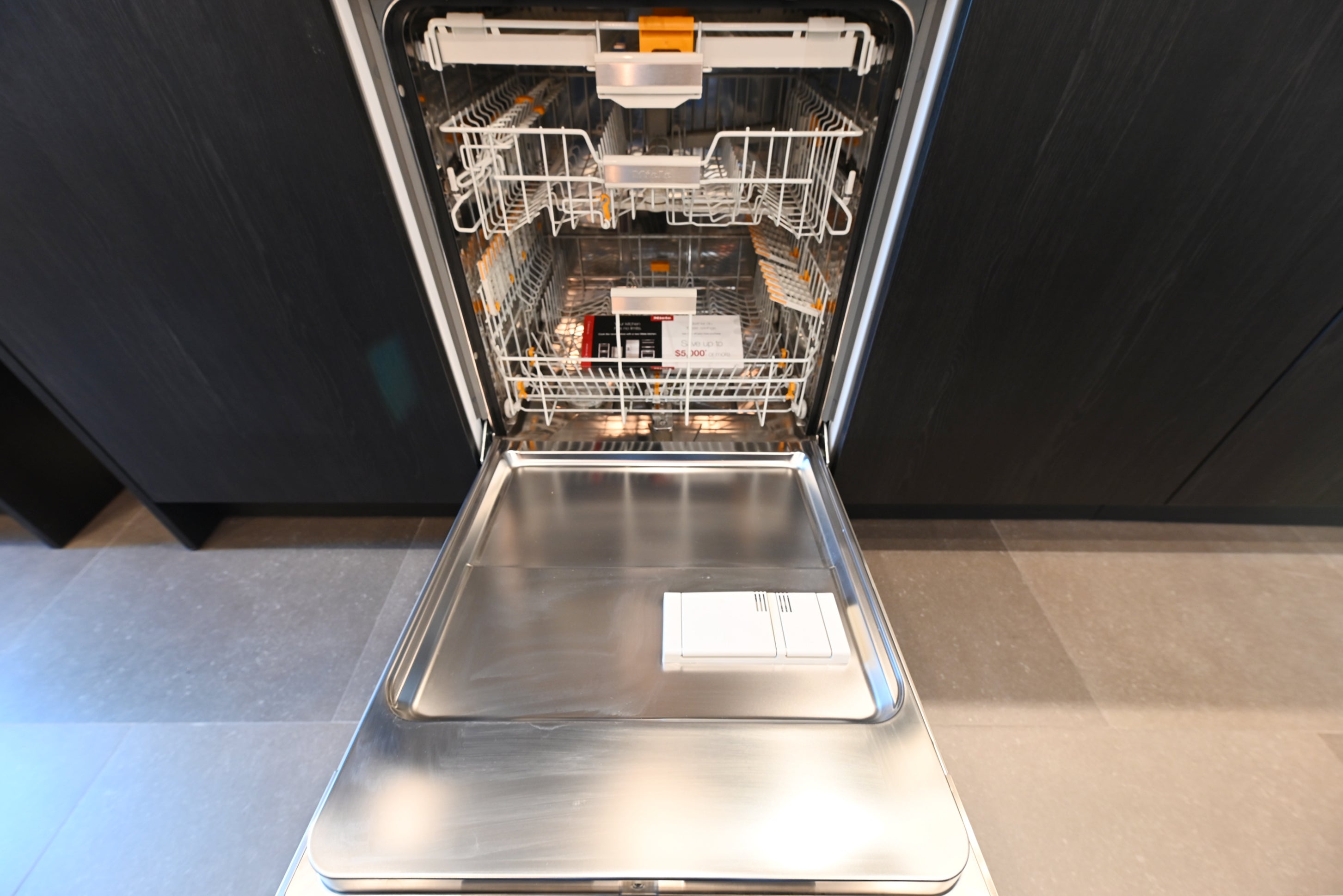 SieMatic Modern Black Kitchen with Island & Miele Appliances