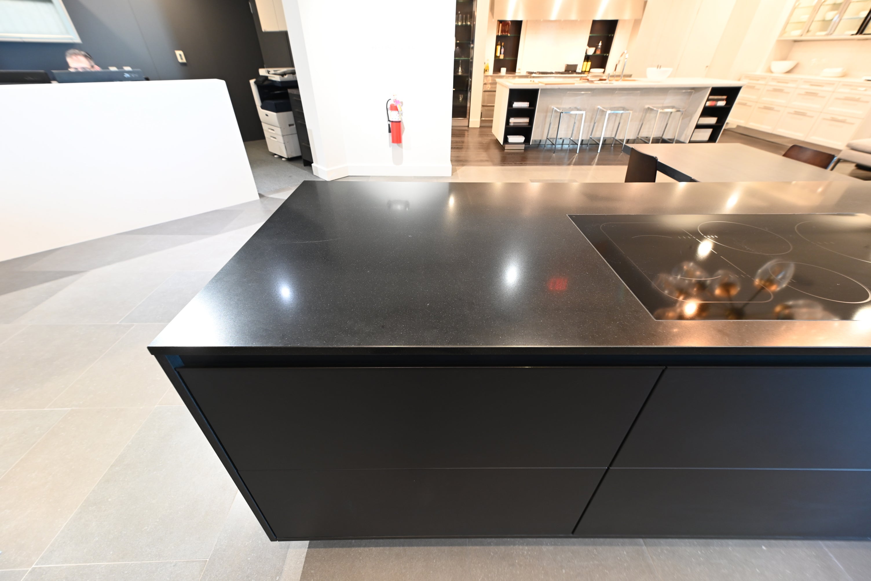 SieMatic Modern Black Kitchen with Island & Miele Appliances
