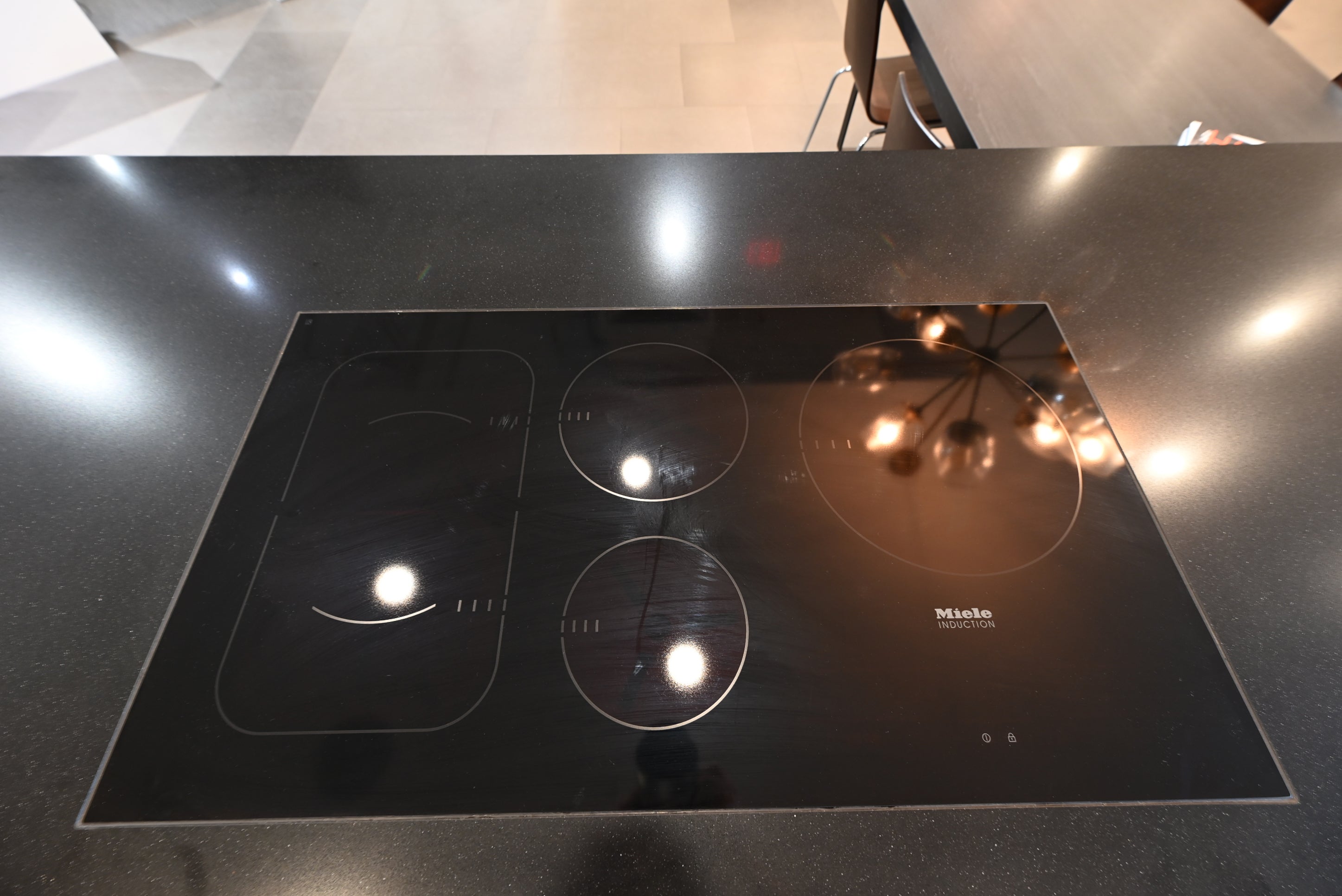 SieMatic Modern Black Kitchen with Island & Miele Appliances