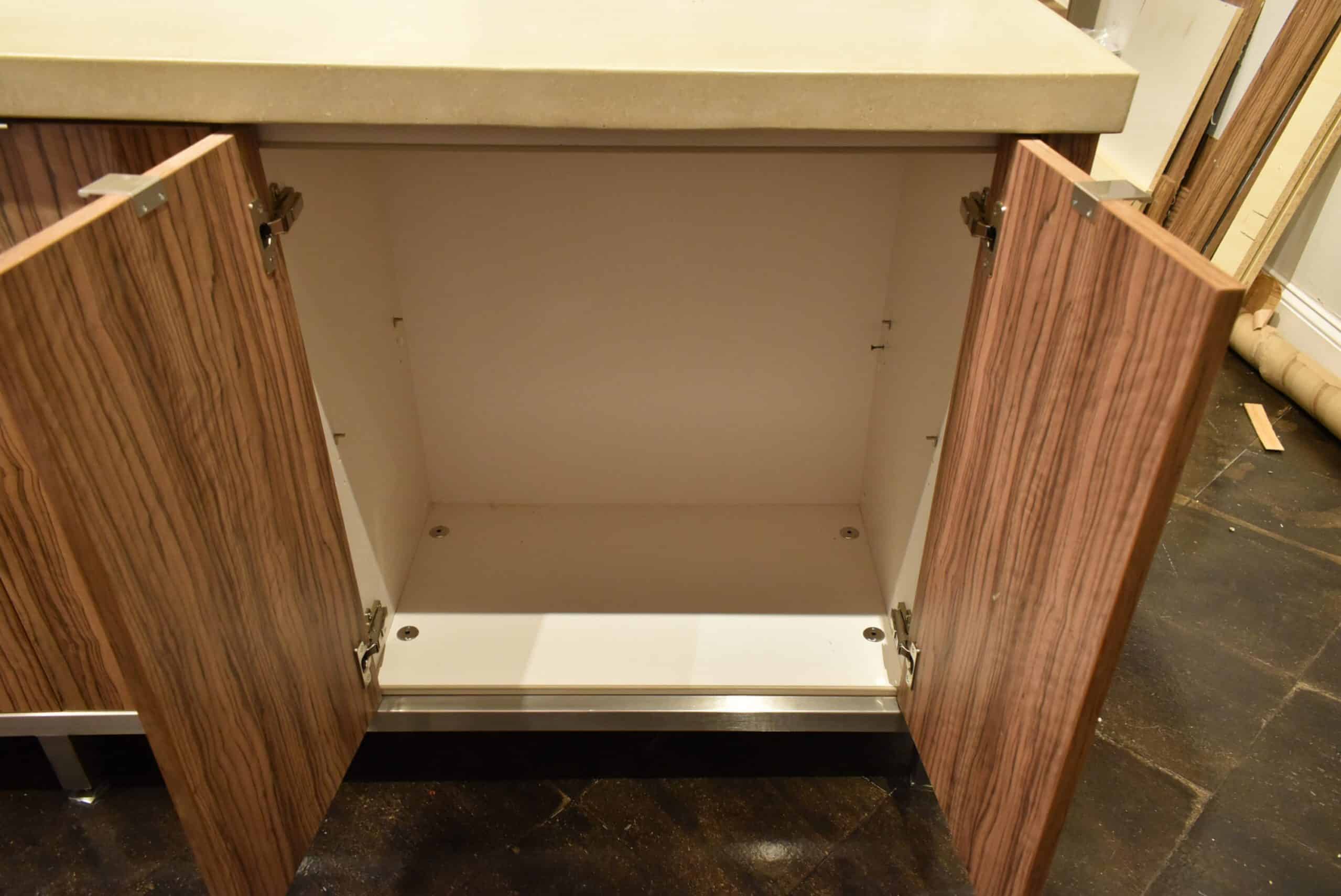 Downsview Olivewood Smooth Wood Modern Showroom Display Kitchen