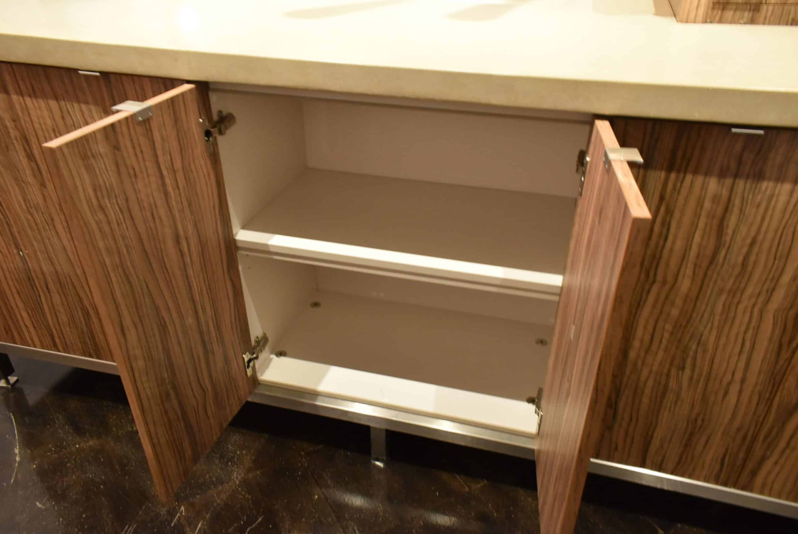 Downsview Olivewood Smooth Wood Modern Showroom Display Kitchen