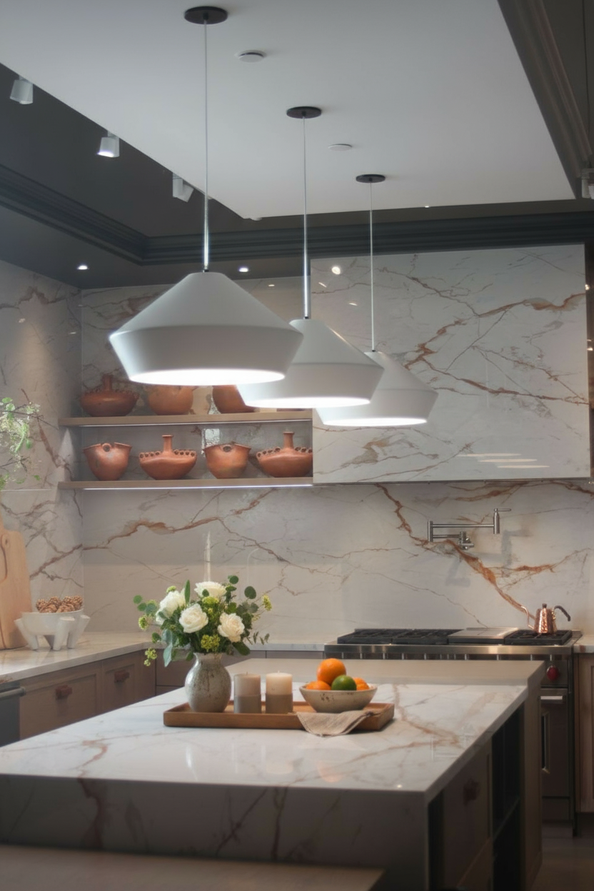 Albero Comodoro Green & Oak Veneer Kitchen with Wolf & Sub-Zero Appliances
