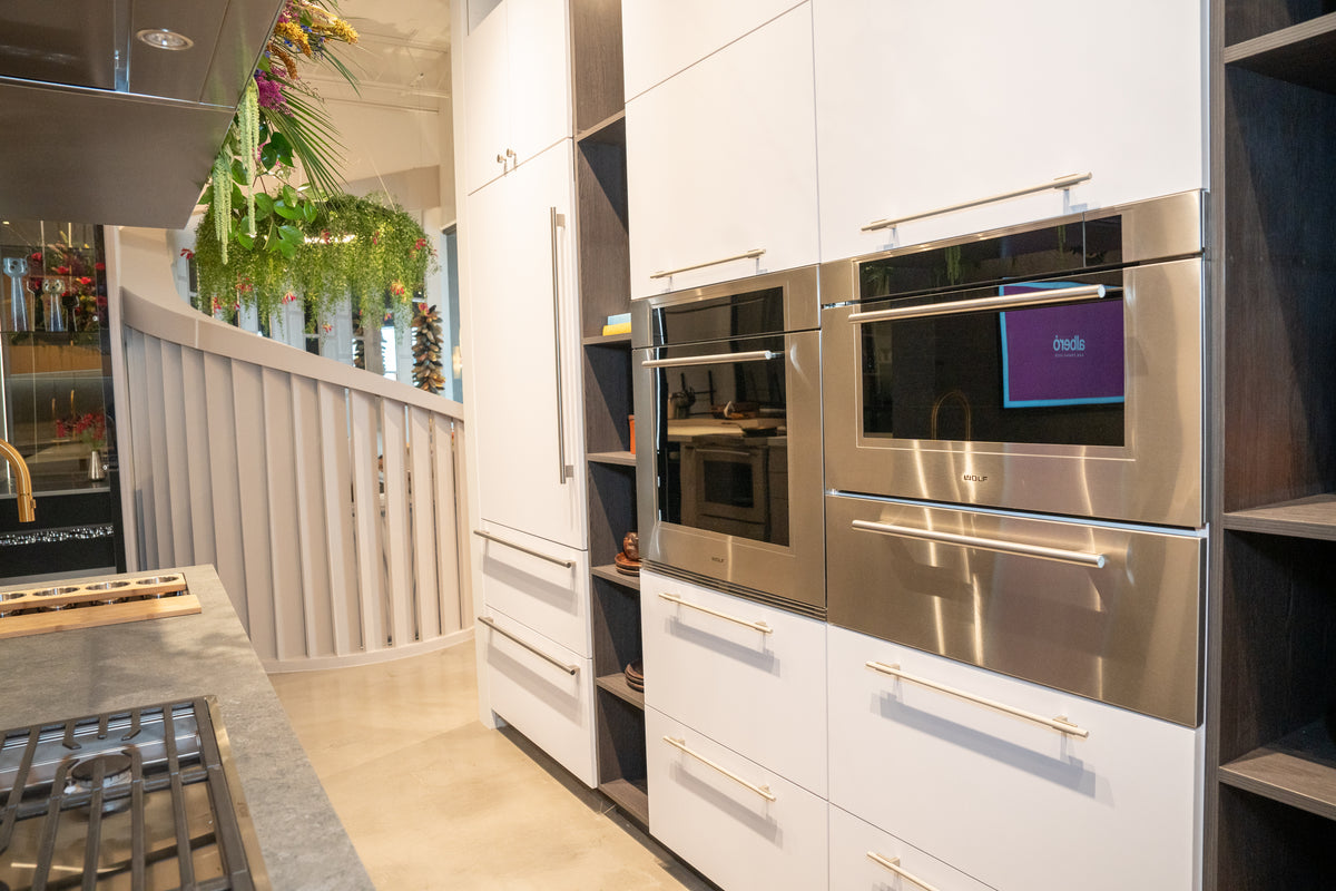 Luxury showroom display custom architectural urban kitchen cabinets