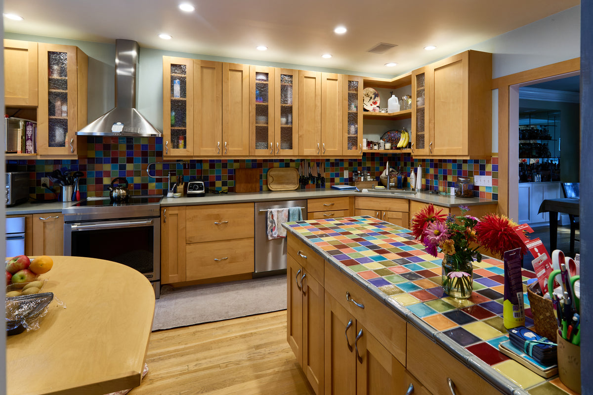 Millennia Transitional Craftsman Shaker Kitchen with 36" Sub-Zero Refrigerator
