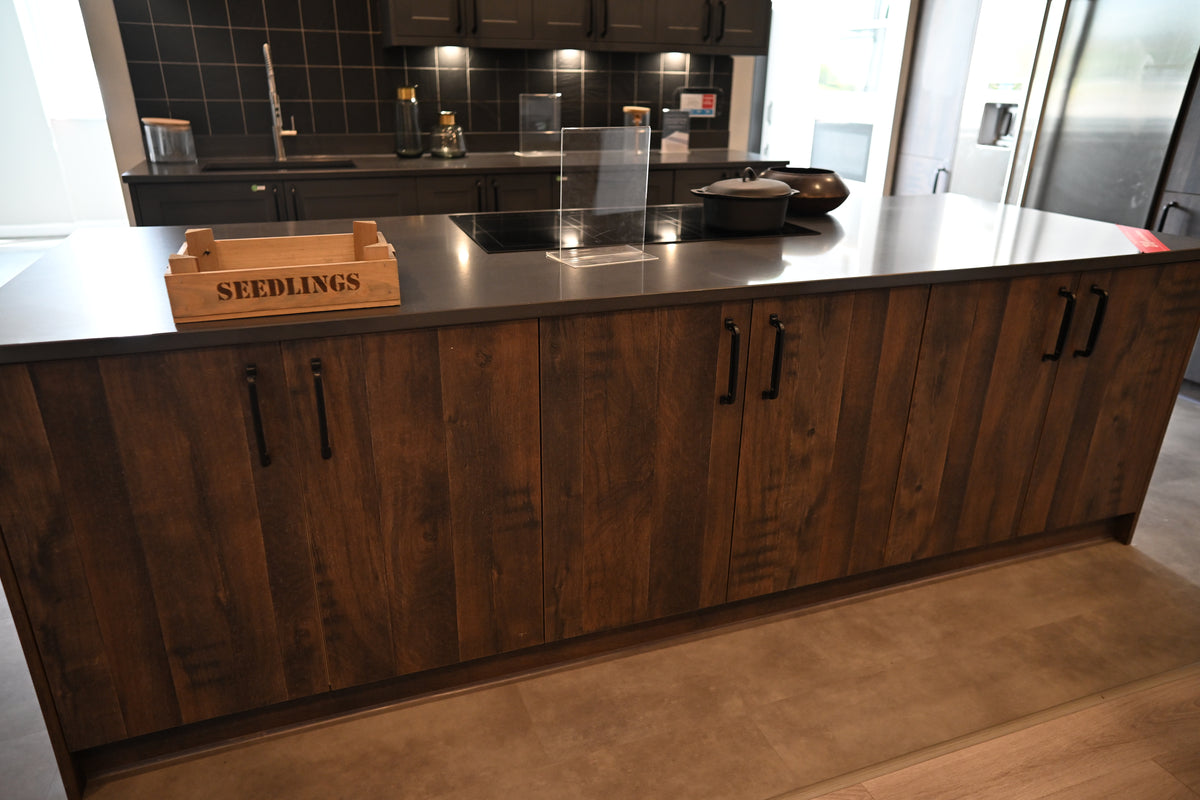 Wren Elements Swiss Oak Matte Modern Kitchen with JennAir Appliances