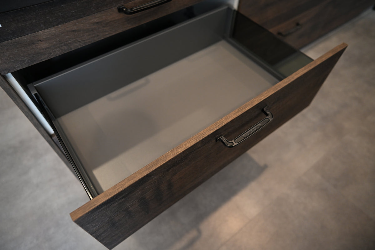 Wren Elements Swiss Oak Matte Modern Kitchen with JennAir Appliances