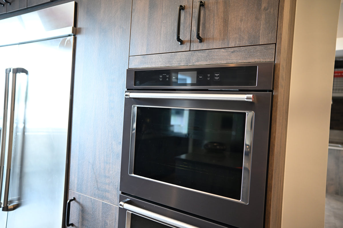 Wren Elements Swiss Oak Matte Modern Kitchen with JennAir Appliances