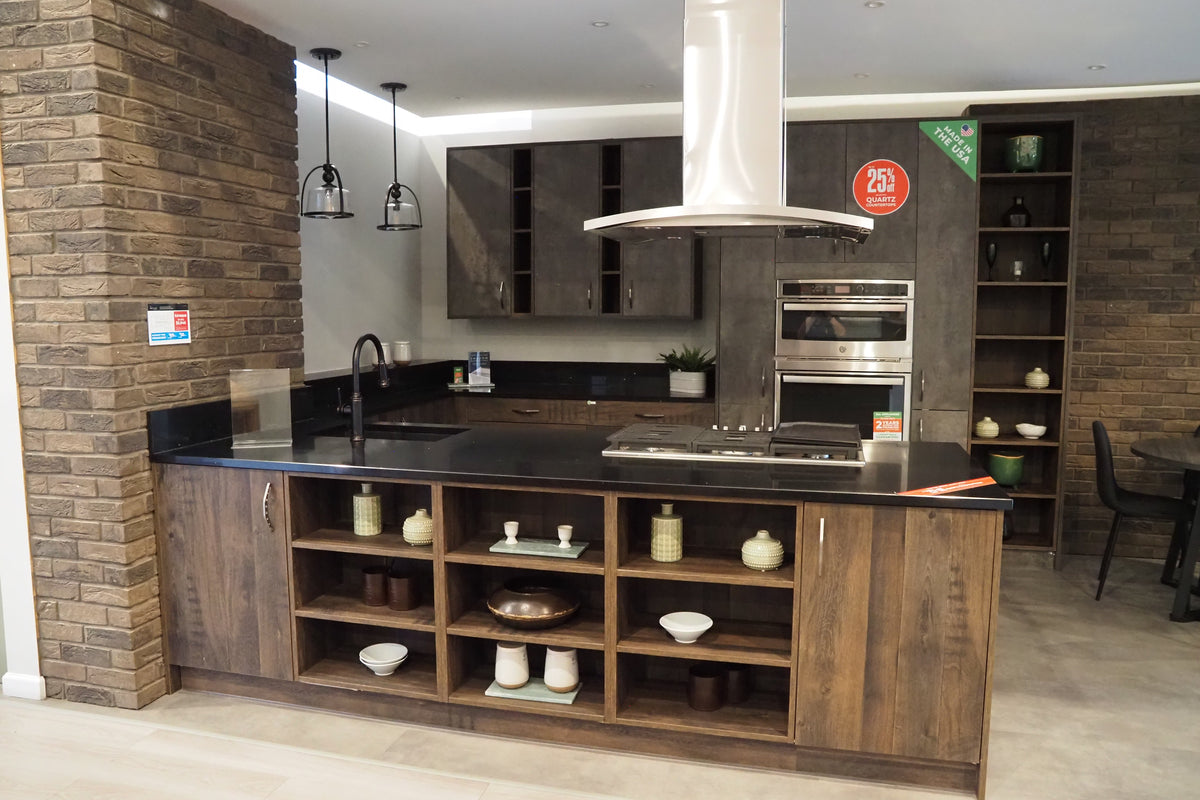 Wren Elements Swiss Oak and Italian Concrete Matte Modern Kitchen