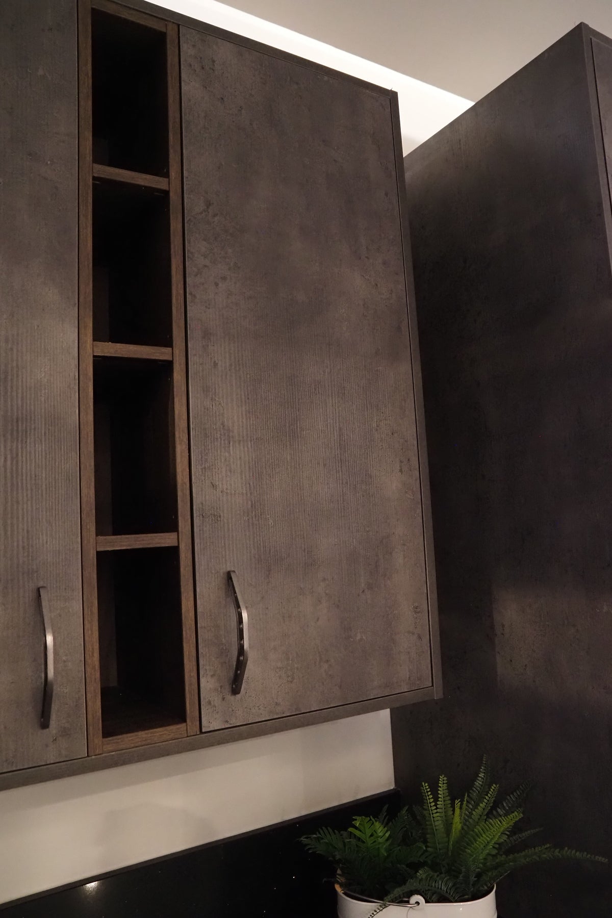Wren Elements Swiss Oak and Italian Concrete Matte Modern Kitchen