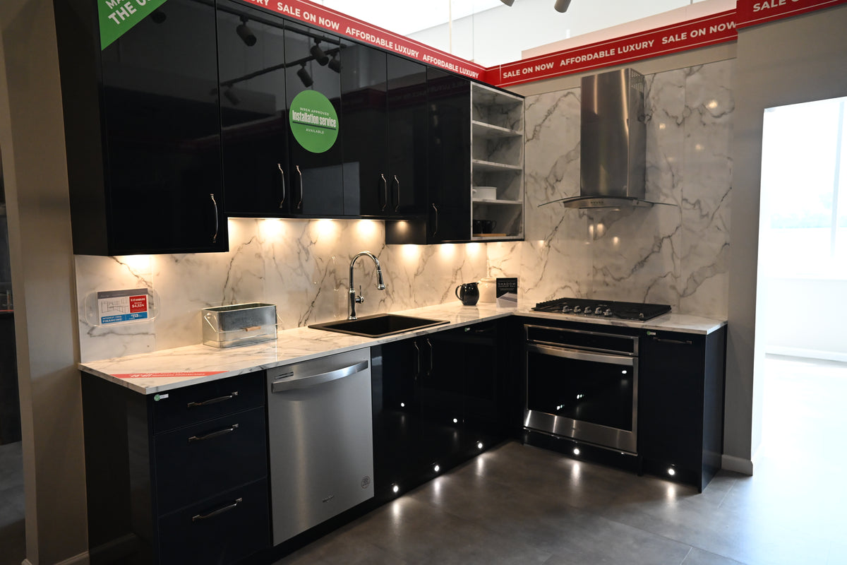 Wren Autograph Navy Blue Gloss Kitchen