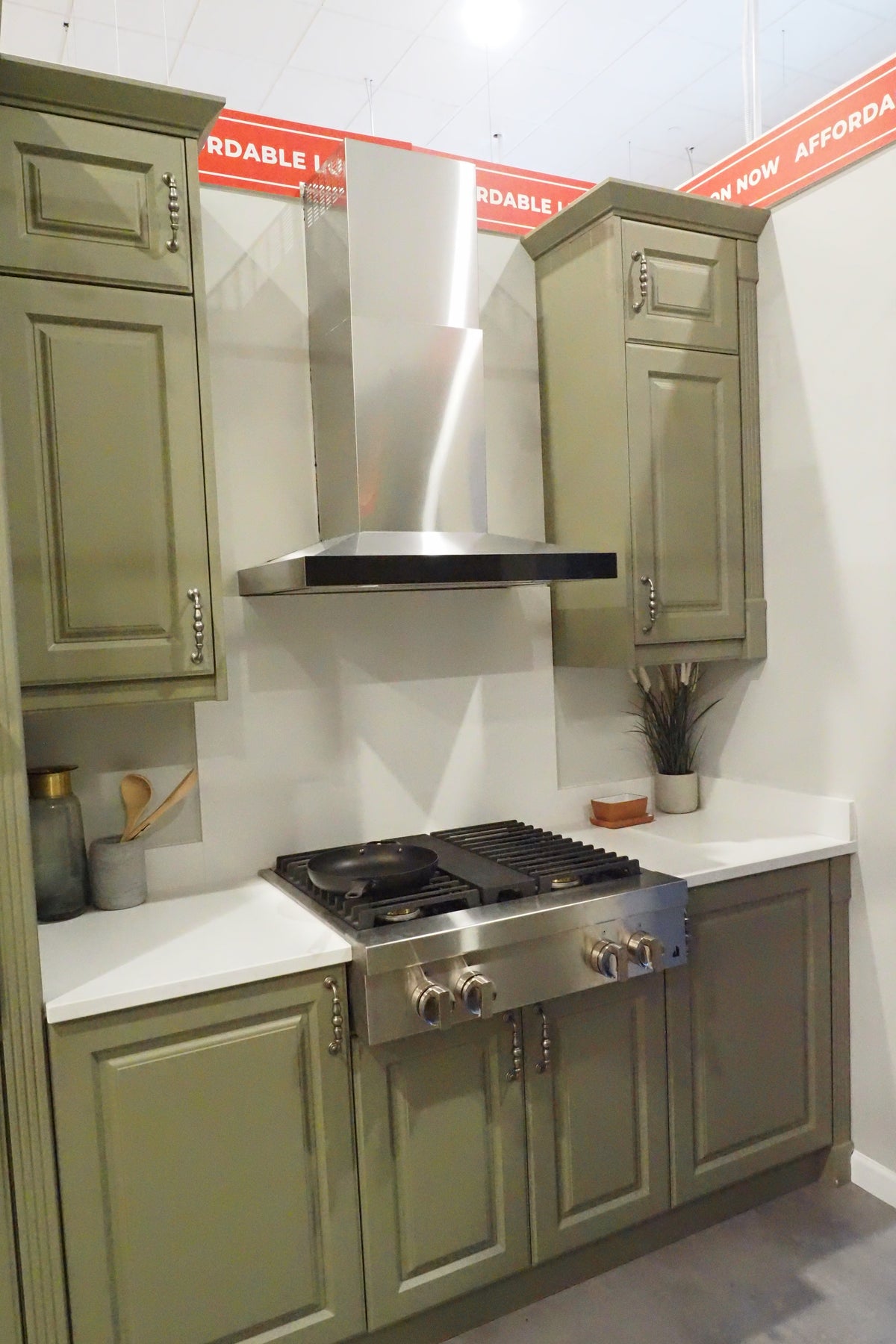 Wren Georgian Juratek Olive Green Matte Kitchen