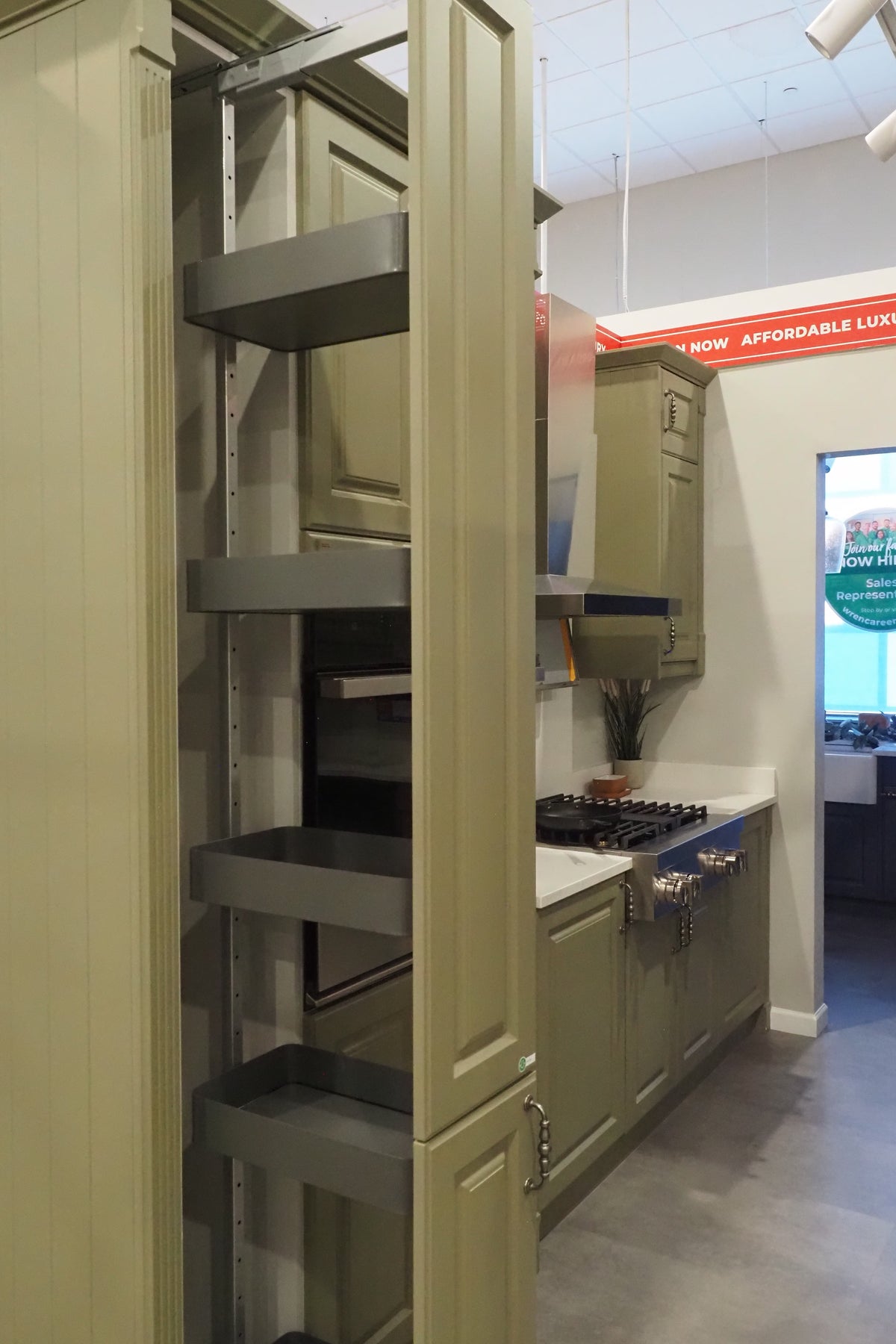 Wren Georgian Juratek Olive Green Matte Kitchen