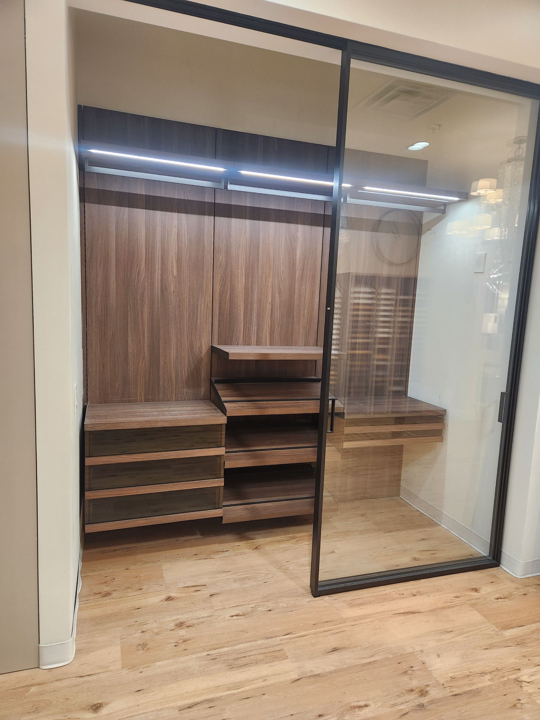 Hans Krug Modern Built-In Brown Laminate Closet System