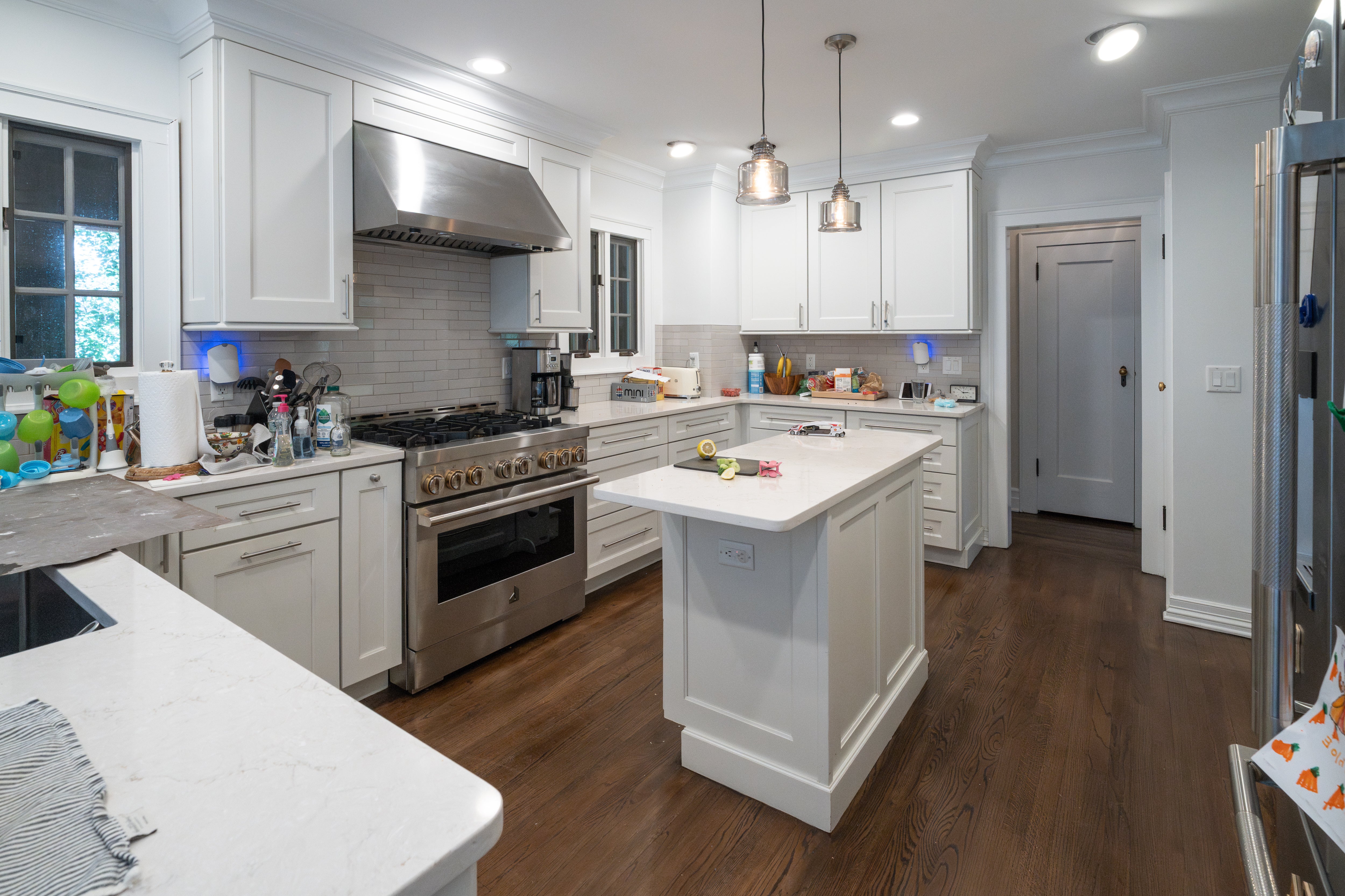 Wellborn Transitional White Kitchen with JennAir Appliances