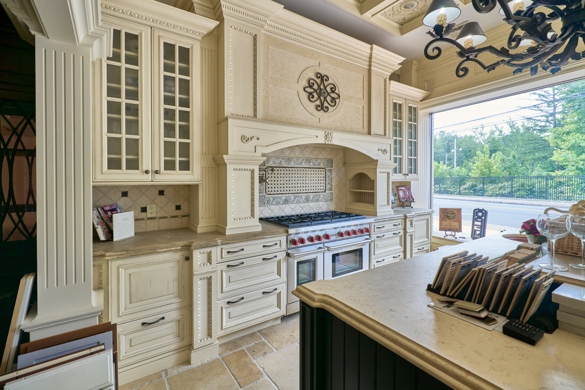 Wood-Mode Cream Froth Traditional Kitchen with Island