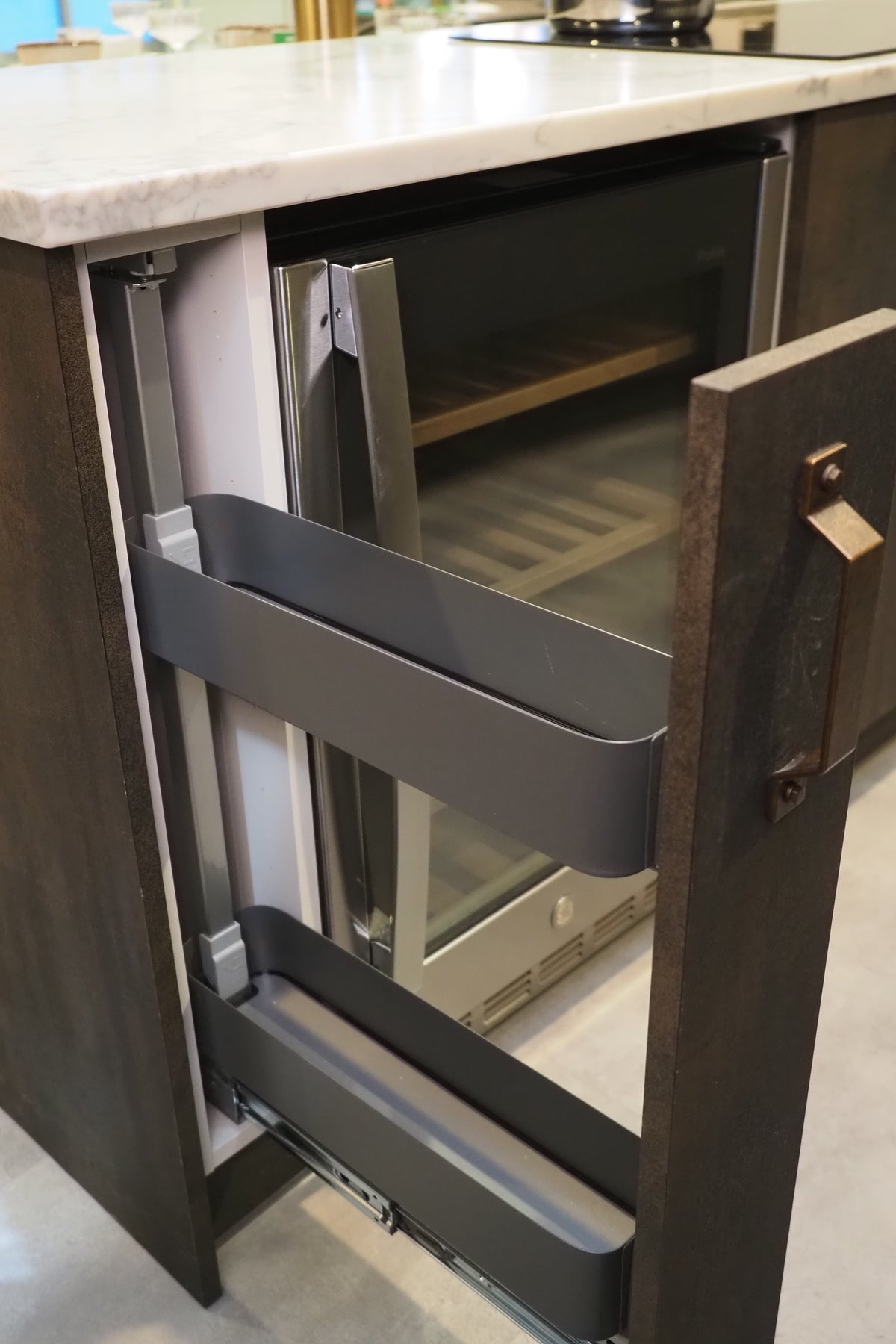 Wren Elements Oxidized Bronze and Saddle Oak Matte Kitchen