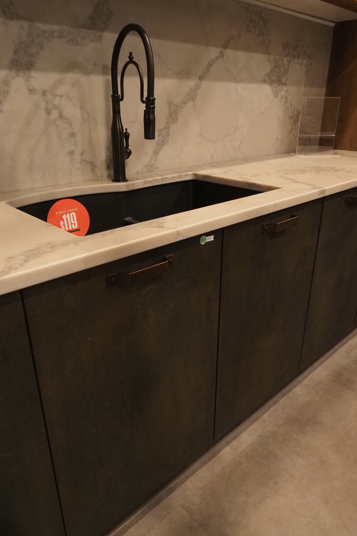 Wren Elements Oxidized Bronze and Saddle Oak Matte Kitchen