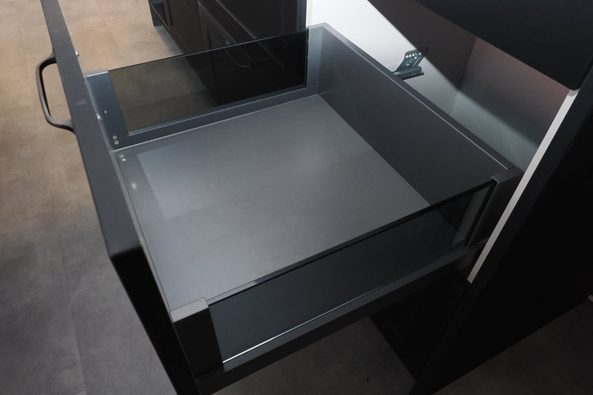 Wren Shaker Chelsea Juratek Black Kitchen with Island